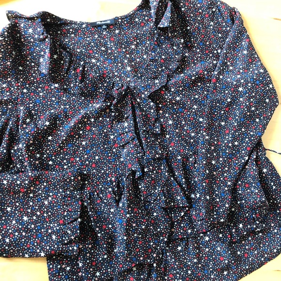 Madewell ruffled wrap top - Picture 2 of 4